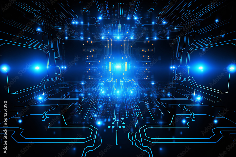 Obraz premium cool digital cyberspace, Generative AI