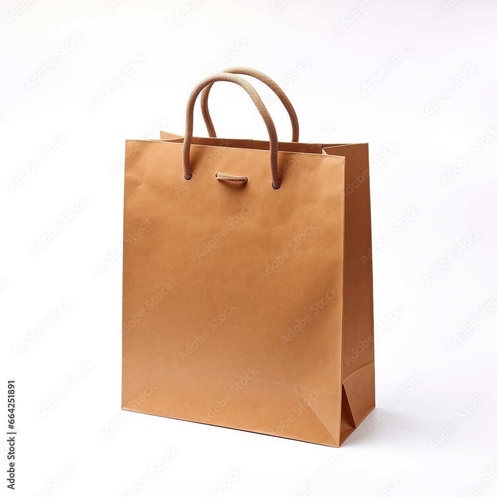 Brown Bag with Handle - Modern Shopping Bag Design Brown Bag with Handle - Modern Shopping Bag Design