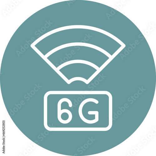 6G Network Icon Style