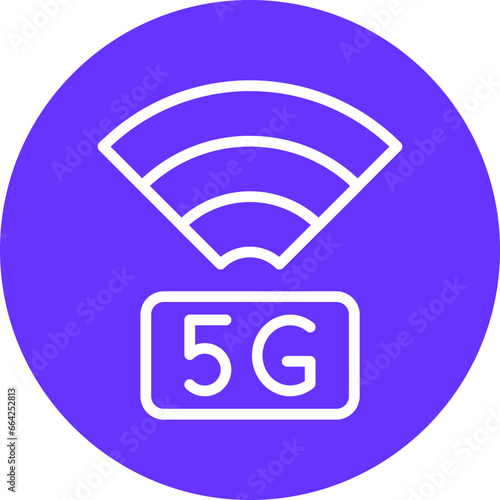 5G Network Icon Style