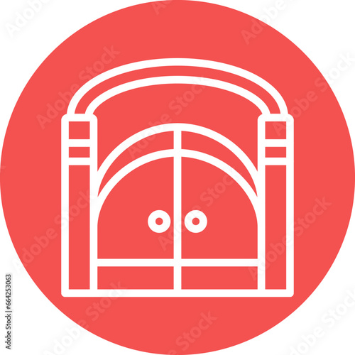 Cementery Gate Icon Style