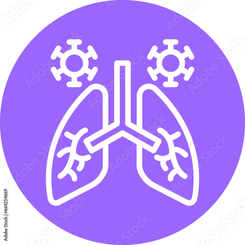 Lungs Infection Icon Style