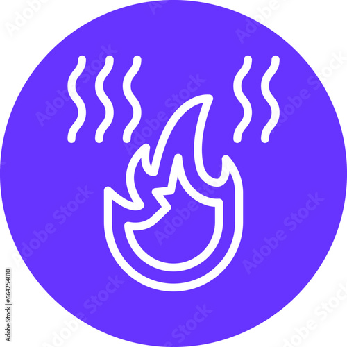 Fire Pollution Icon Style
