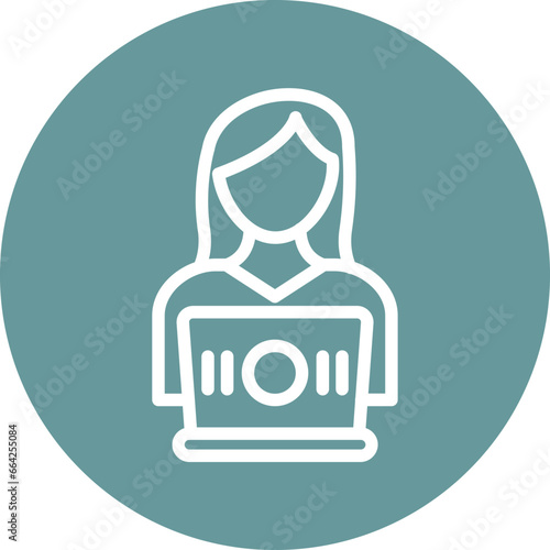 Female Blogger Icon Style