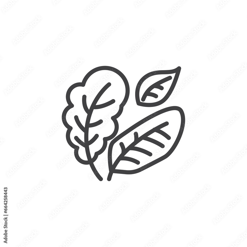 Leafy Greens line icon