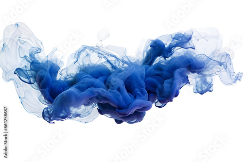 Indigo Smoke Cloud on transparent background.