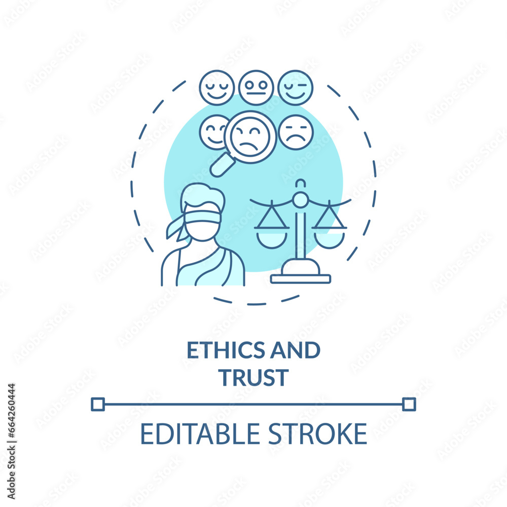 2D editable thin line icon ethics and trust concept, isolated vector, blue illustration representing arena. 2D editable thin line icon ethics and trust concept, isolated vector, blue illustration representing arena.
