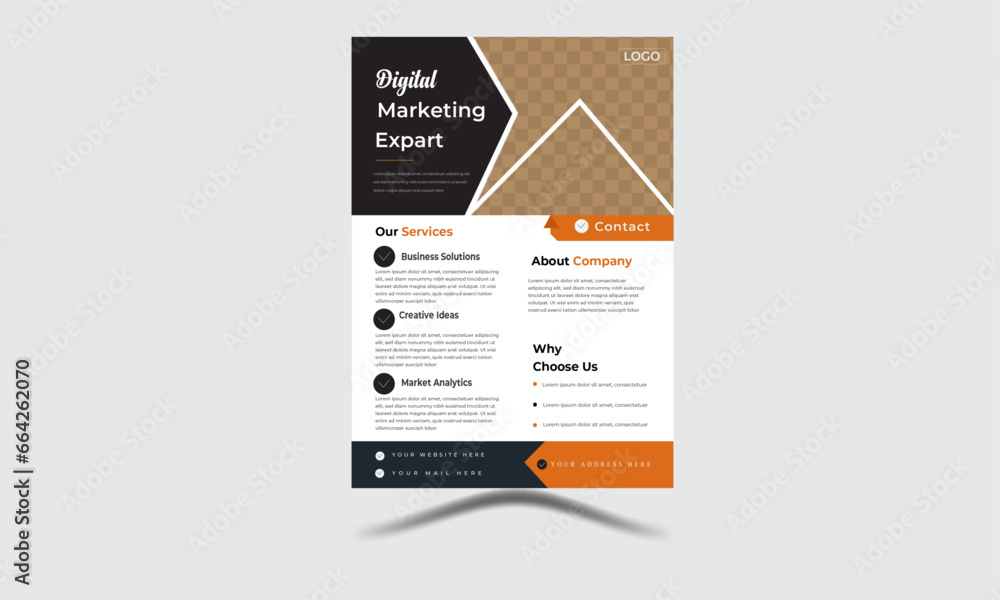 Business brochure flyer design a4 template with modern concept and minimalist layout use for business profile and product catalog.
Business brochure flyer design a4 template with modern concept and minimalist layout use for business profile and product catalog.