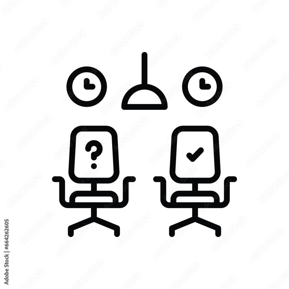Black line icon for vacancies Black line icon for vacancies