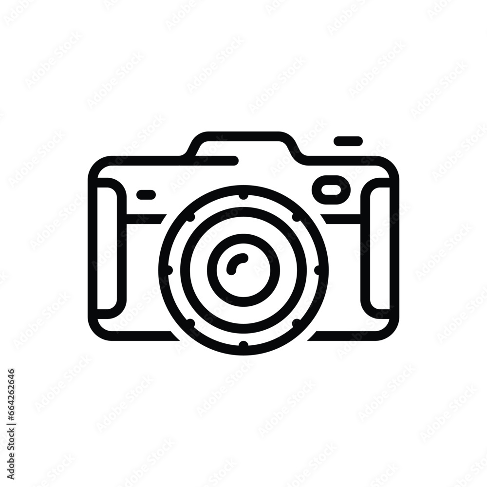 Black line icon for cameras Black line icon for cameras