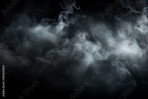Smoke billows outwards from empty center, creating a dramatic and spooky effect for Halloween background. Generative AI