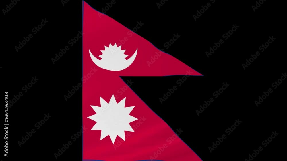 Nepal Waving Flag Realistic Animation Video Nepal Waving Flag Realistic Animation Video