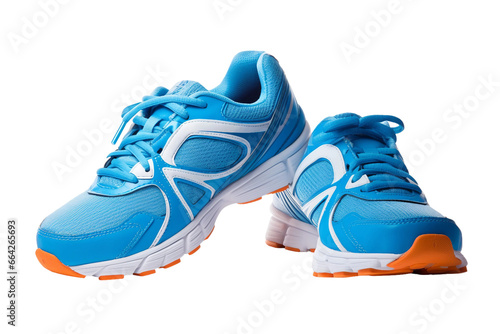 Sporty Running Shoes on transparent background.