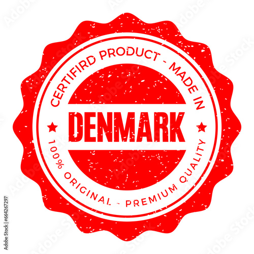 Denmark Country Rubber Stamp.