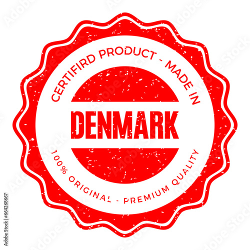 Denmark Country Rubber Stamp.