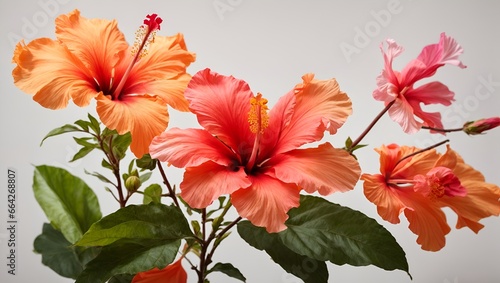 The tropical allure of a hibiscus flower, with its large, showy petals and captivating presence © Visual Aurora