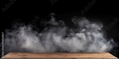 photo a dark empty room with smoke 