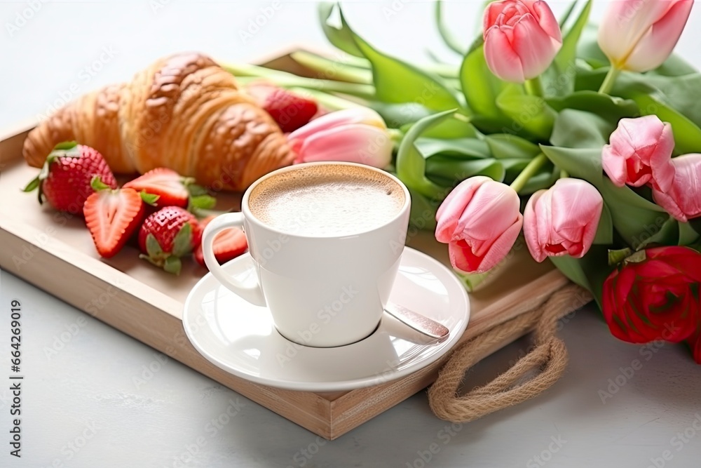 Happy mother's day, beautiful breakfast. Happy mother's day, beautiful breakfast.