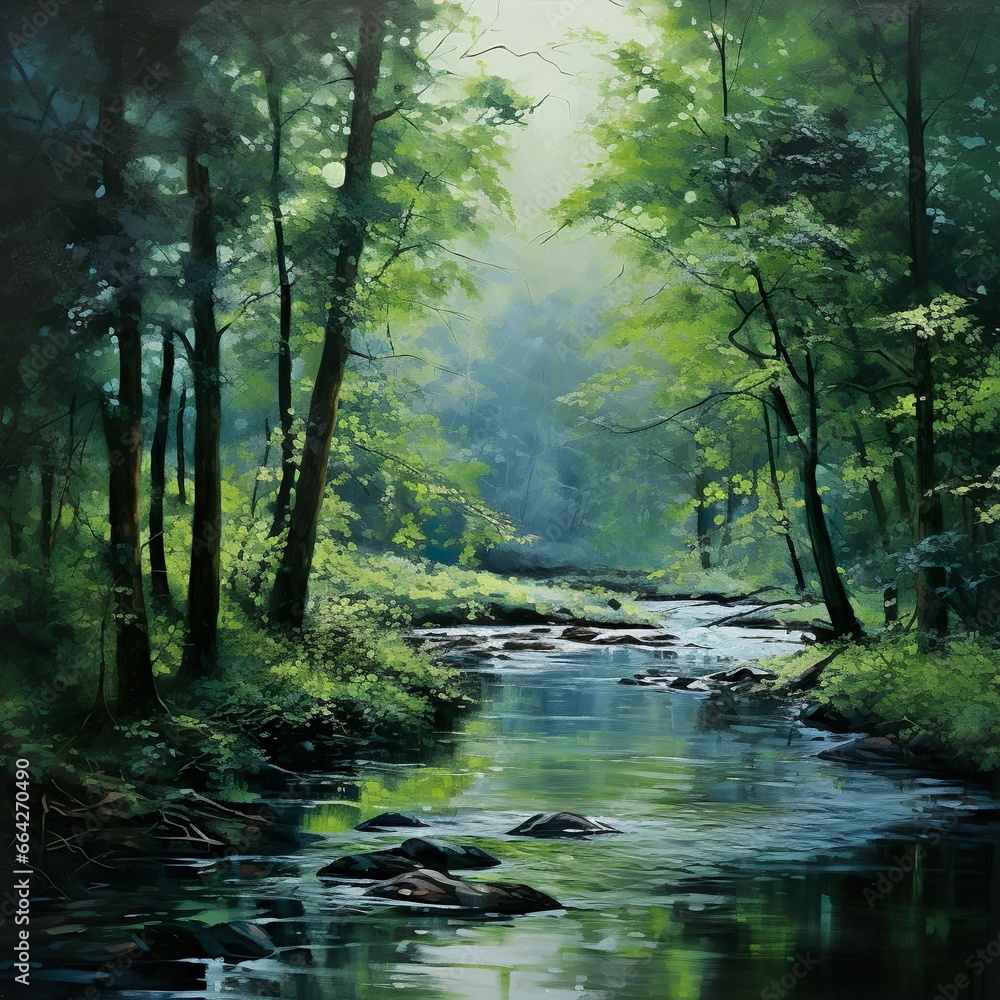 morning in the forest