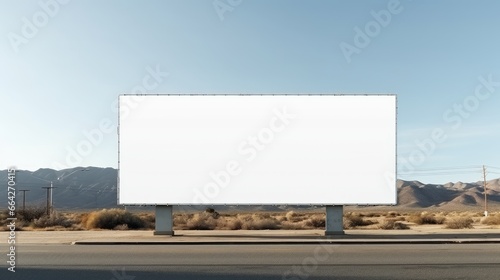 Blank billboard for road side outdoor advertising © vxnaghiyev