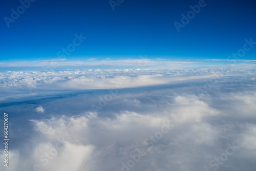 a cloud photographed in the sky in an airplane