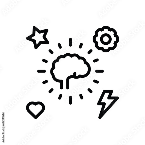 Black line icon for behavioral 