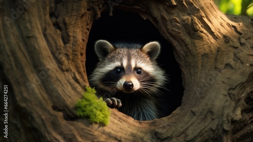 Beautiful raccoon camouflag...