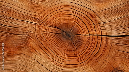 Close up texture of a cut tree trunk made of larch wood