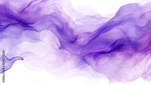 Abstract purple ink waves c...