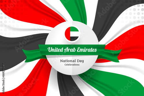 National Flag Color of United Arab Emirates Background Concept for Independence National Day and other events, Vector Illustration Design