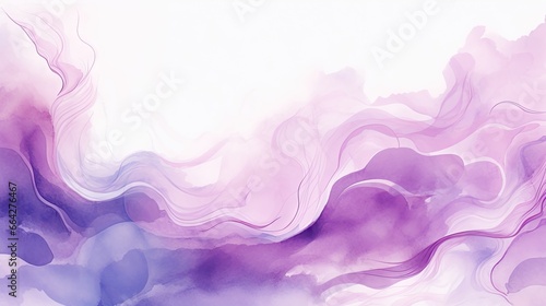 Abstract purple ink waves c...