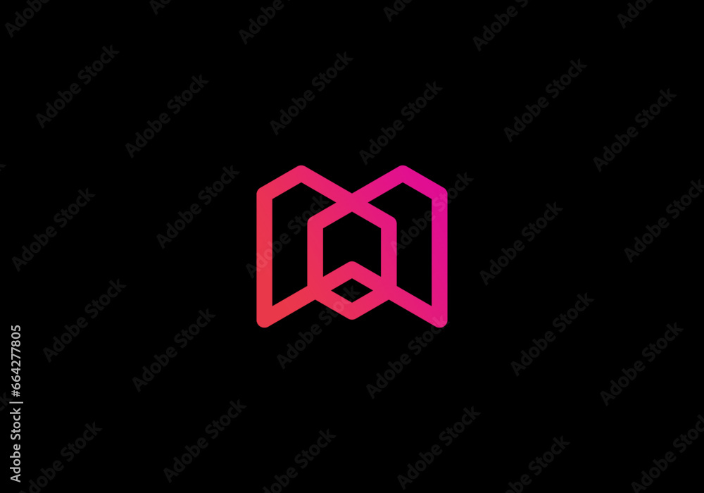 Letter M logo icon design template elements

