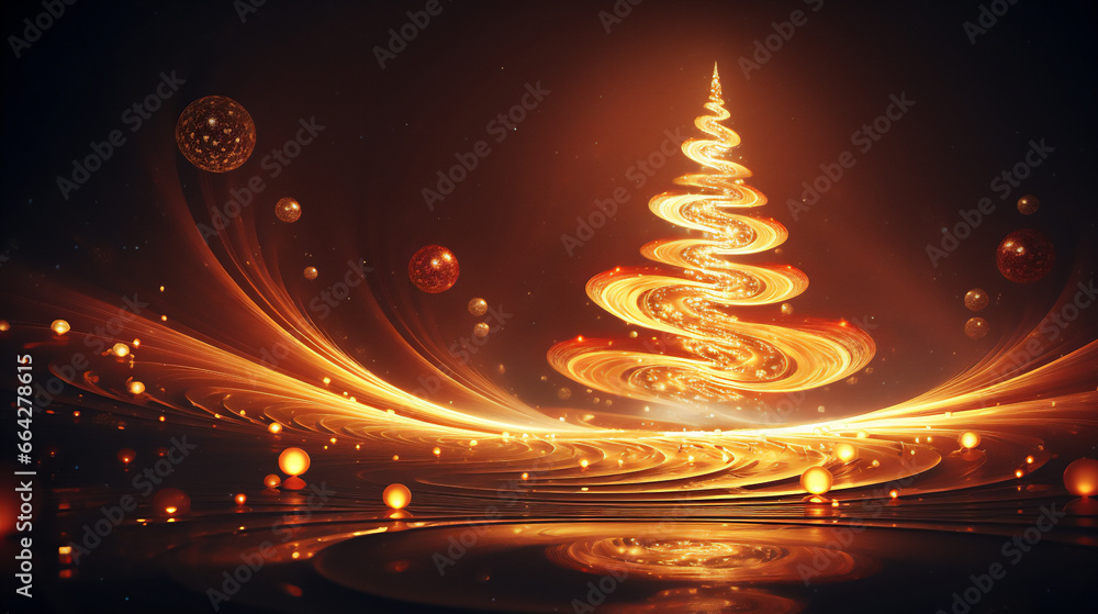 Christmas Tree Abstract fantasy festive style background in 3d illustration. Ai generative. Christmas Tree Abstract fantasy festive style background in 3d illustration. Ai generative.