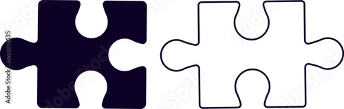 Two simple vector puzzle pieces.