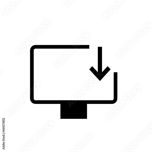 Install desktop icon on white background.
