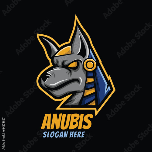 Head Anubis Mascot Logo