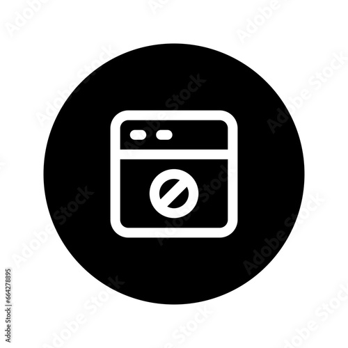 ad block circular line icon