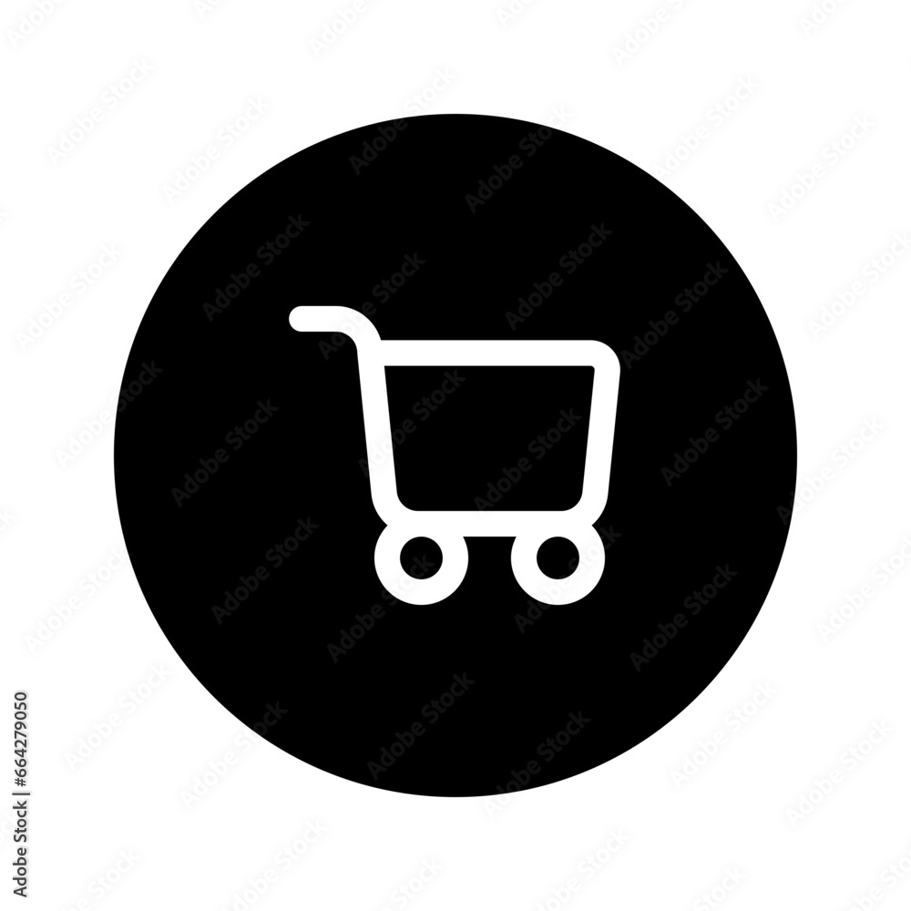 cart circular line icon