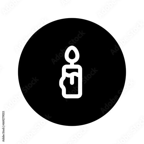 candle circular line icon