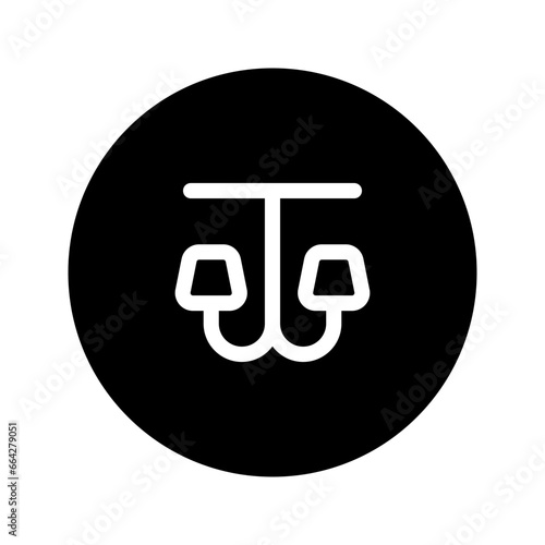 chandelier circular line icon
