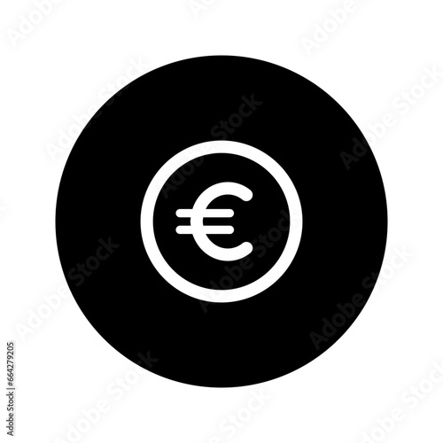 euro circular line icon
