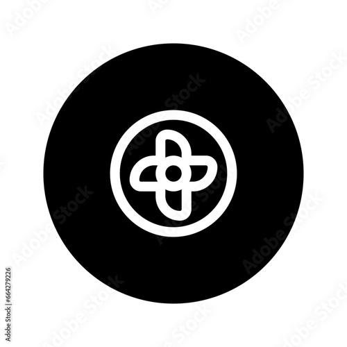 fan circular line icon