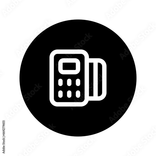 pos terminal circular line icon