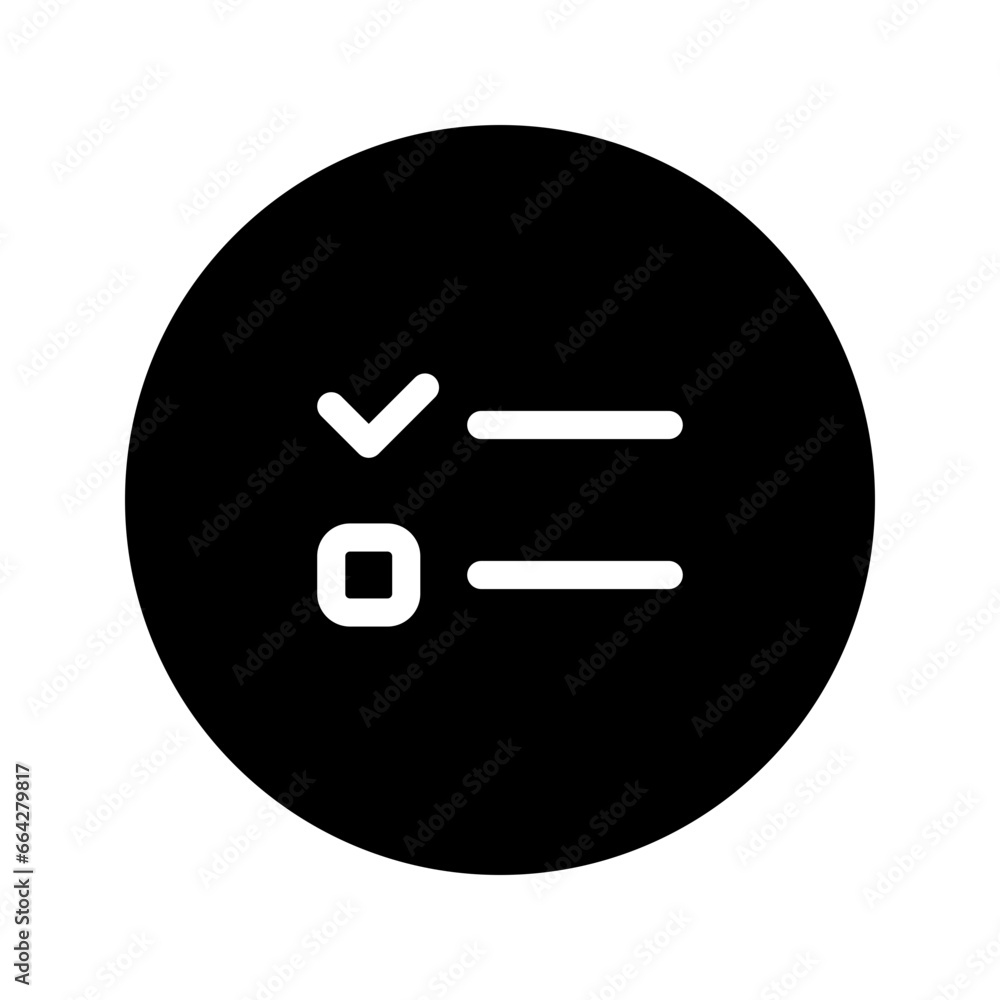 survey circular line icon