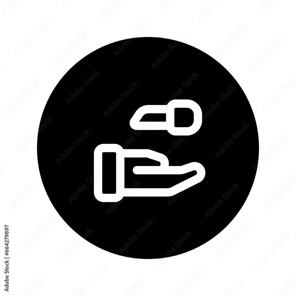 valet parking circular line icon valet parking circular line icon