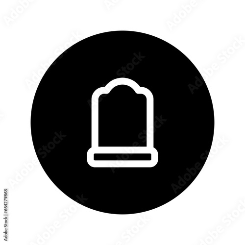 tombstone circular line icon