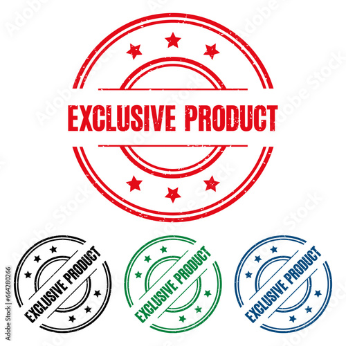 Quadro em tela EXCLUSICE PRODUCT Rubber Stamp. vector illustration.