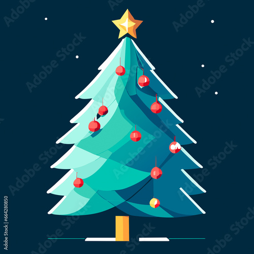 Modern Christmas tree vector