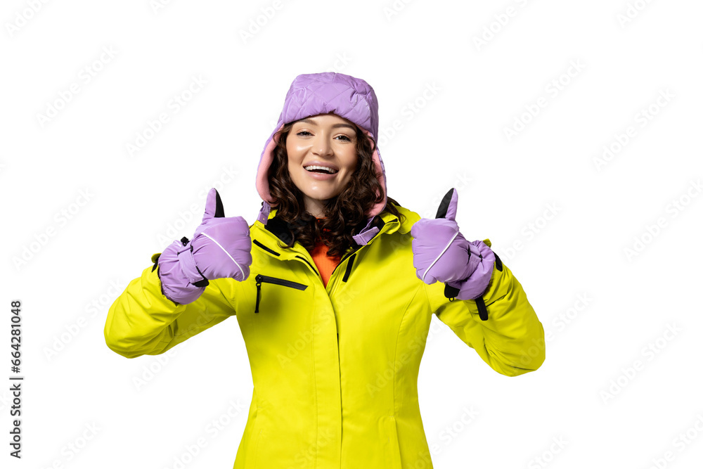 PNG girl in ski suit isolated on white background. PNG girl in ski suit isolated on white background.