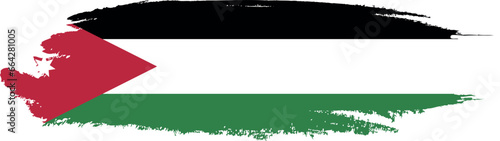 Jordan flag on brush paint stroke.